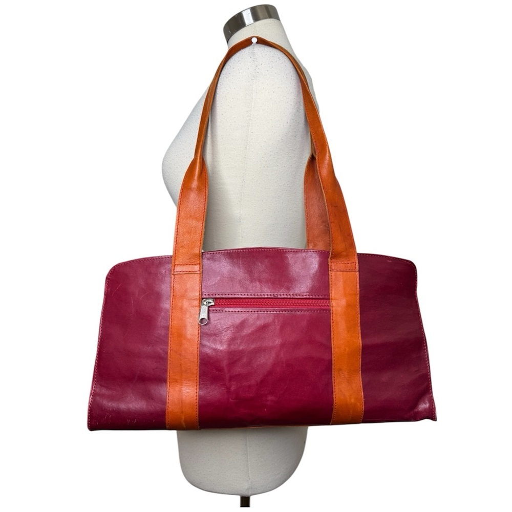 Leaders in Leather Vintage Leather Tote Bag - Picture 7 of 16